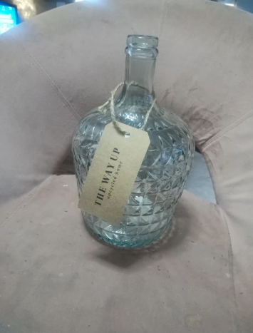 Der Weg nach oben Recyclingglas-Vase Valentina 20cm klar 30cm hoch