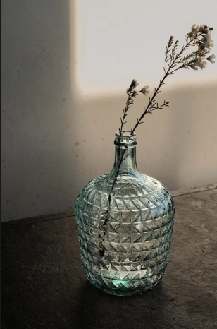 Der Weg nach oben Recyclingglas-Vase Valentina 20cm klar 30cm hoch