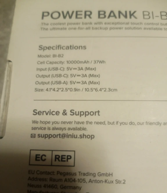 Power bank b1-b2