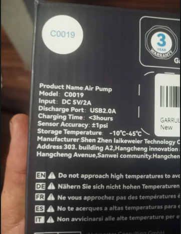 Garrulo Elektrische luftpumpe