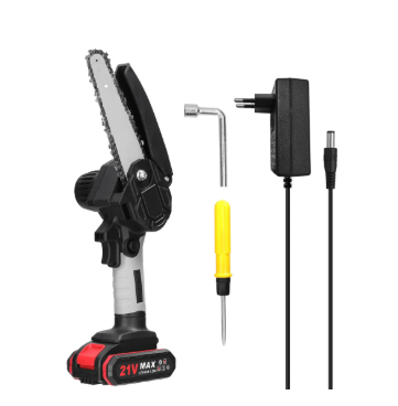 Kettensäge, 6 Zoll 21V Elektro-Kettensäge
