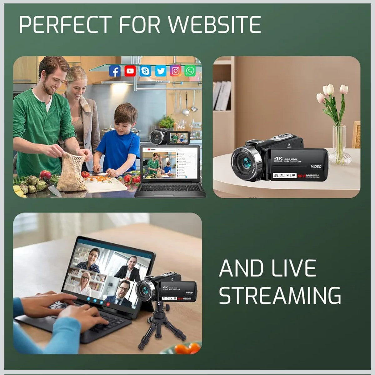 80 MP 4K-Camcorder Ultra-HD